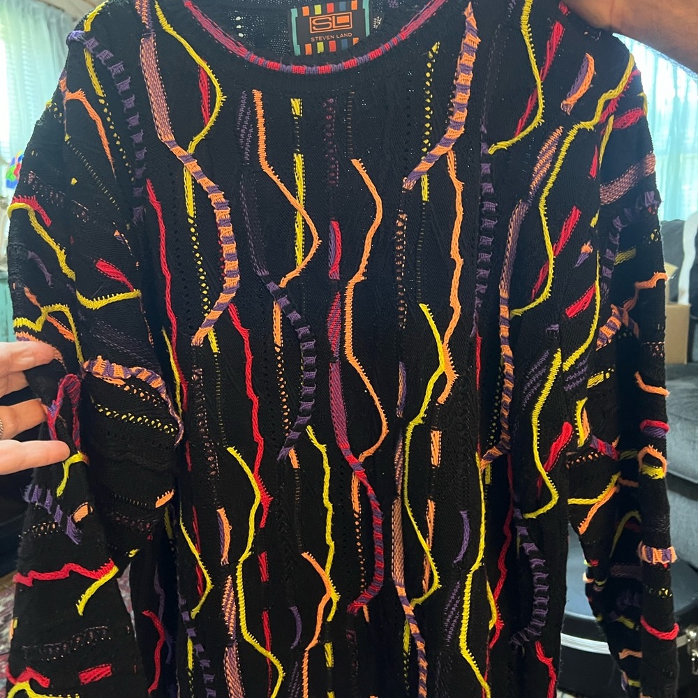 Men's Steven Land Coogi style cotton vintage sweater